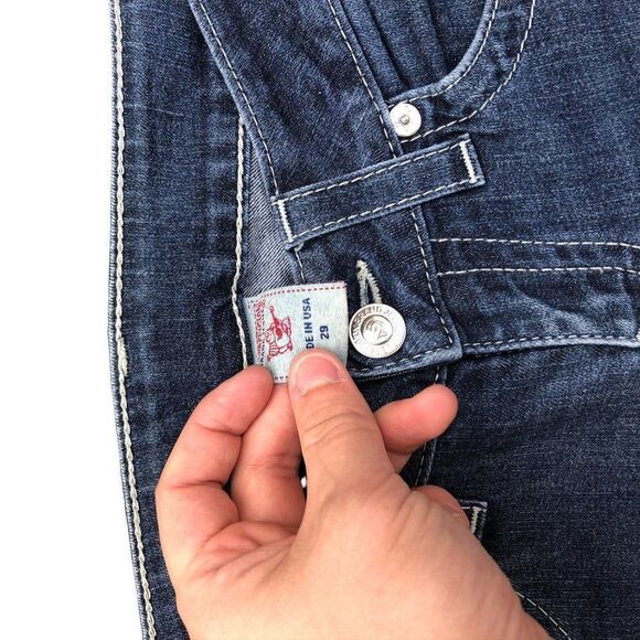 TRUE Religion Jeans Size 29 STRAIGHT Blue - Picture 6 of 6